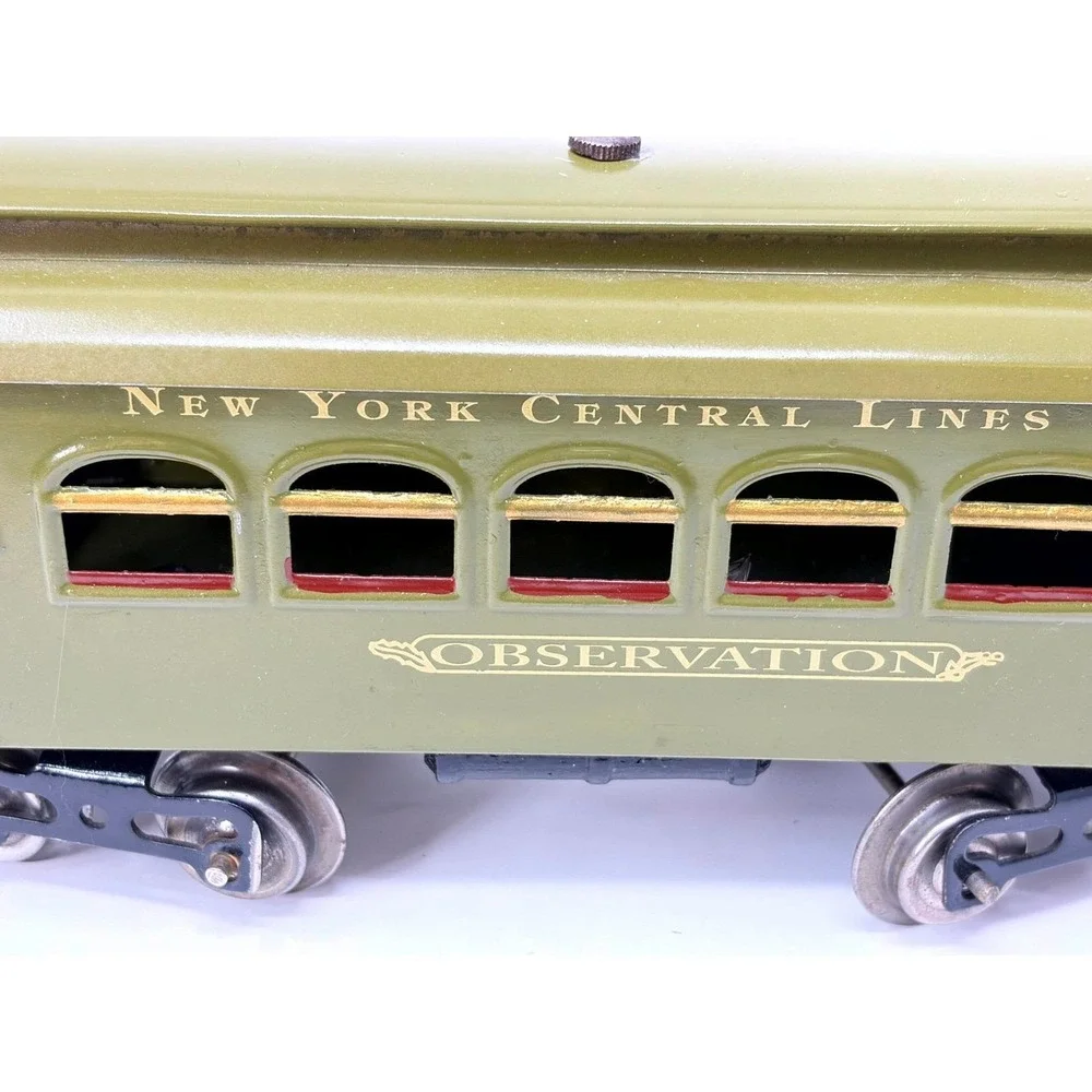Lionel No 36 New York Central Observation Car Olive Green Standard Gauge Train